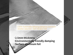 2.5 mm Plaque d'amortissement automobile / réducteur de vibrations en aluminium brillant / tapis anti-vibration