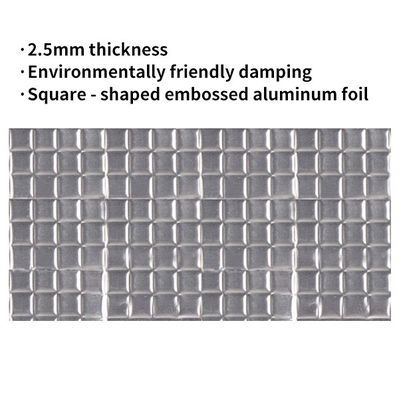 Bon prix 2.5mm aluminium brillant en relief tampon d'amortissement automobile / Auto Acoustic Pad en ligne