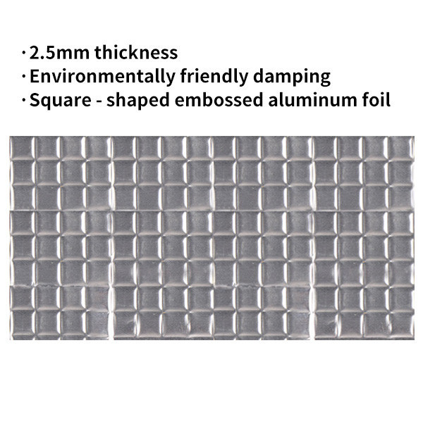 2.5mm glossy aluminum embossed automobile damping pad / Auto Acoustic Pad