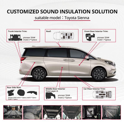 Bon prix Kit d'insonorisation Toyota Sienna / Insonorisation personnalisée / Pièces de réduction du bruit intérieur du véhicule / Solution d'insonorisation de l'habitacle Toyota Sienna / Usine d'isolation des portes/planchers/toits Toyota Sienna en ligne