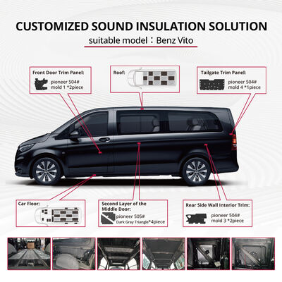 Bon prix Kit d'insonorisation sur mesure pour Benz Vito avec matériaux de qualité supérieure pour une réduction du bruit sur toute la voiture / Solution d'insonorisation personnalisée / Usine audio pour véhicules en ligne